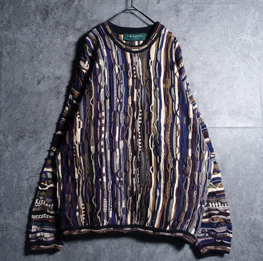 “TUNDRA” Multicolor 3D pattern design knit