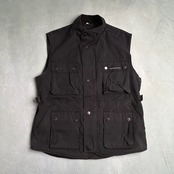 ベスト ハイネック コットン 機能性ベスト 黒