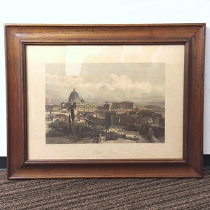 サン ピエトロ大聖堂・彩色銅版画・トーマス ハイアム・エッチング・No.260903-02・梱包サイズ160