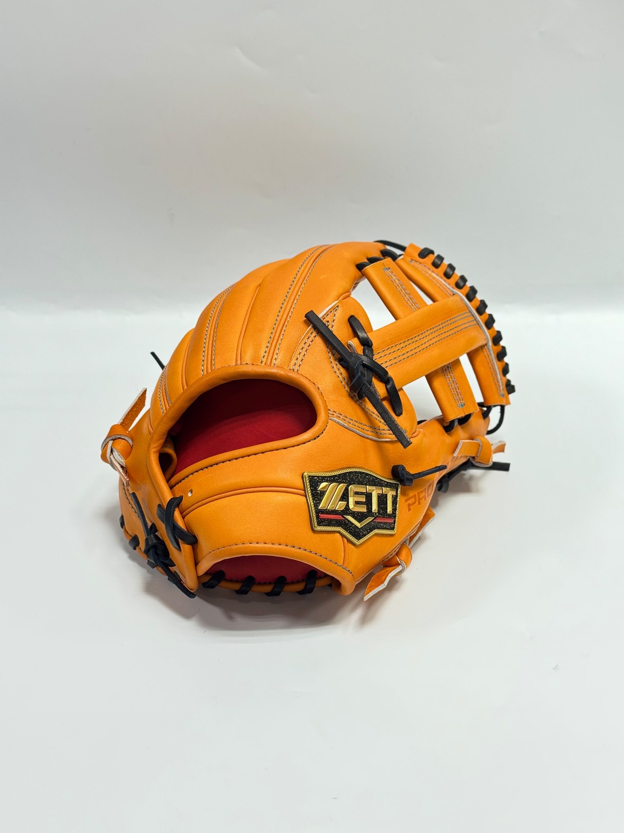 ZETT PROSTATUSｰゼットプロステイタス　michii  supreme order 硬式グローブ　ゼットミチイオリジナルグラブ　右投げ用　316型　（泉口友汰選手モデル）　オレンジ×ブラック　90・画像2
