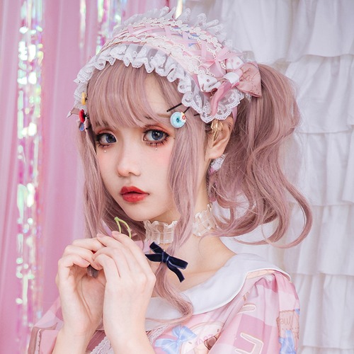 ✞✝✞ レースプリント柄リボンフリルヘッドドレス ヘアバンド スウィート ヘアアクセサリー ✞✝✞ ゴスロリ SM ミリ 甘ロリ クラロリ 和ロリ エレガント 黒ロリ 姫ロリ 華ロリ 春 夏服 秋服 冬服 CC-CC9478144