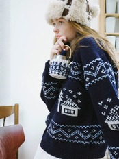Boréal Lodge Wool Jacquard Cardigan F0870