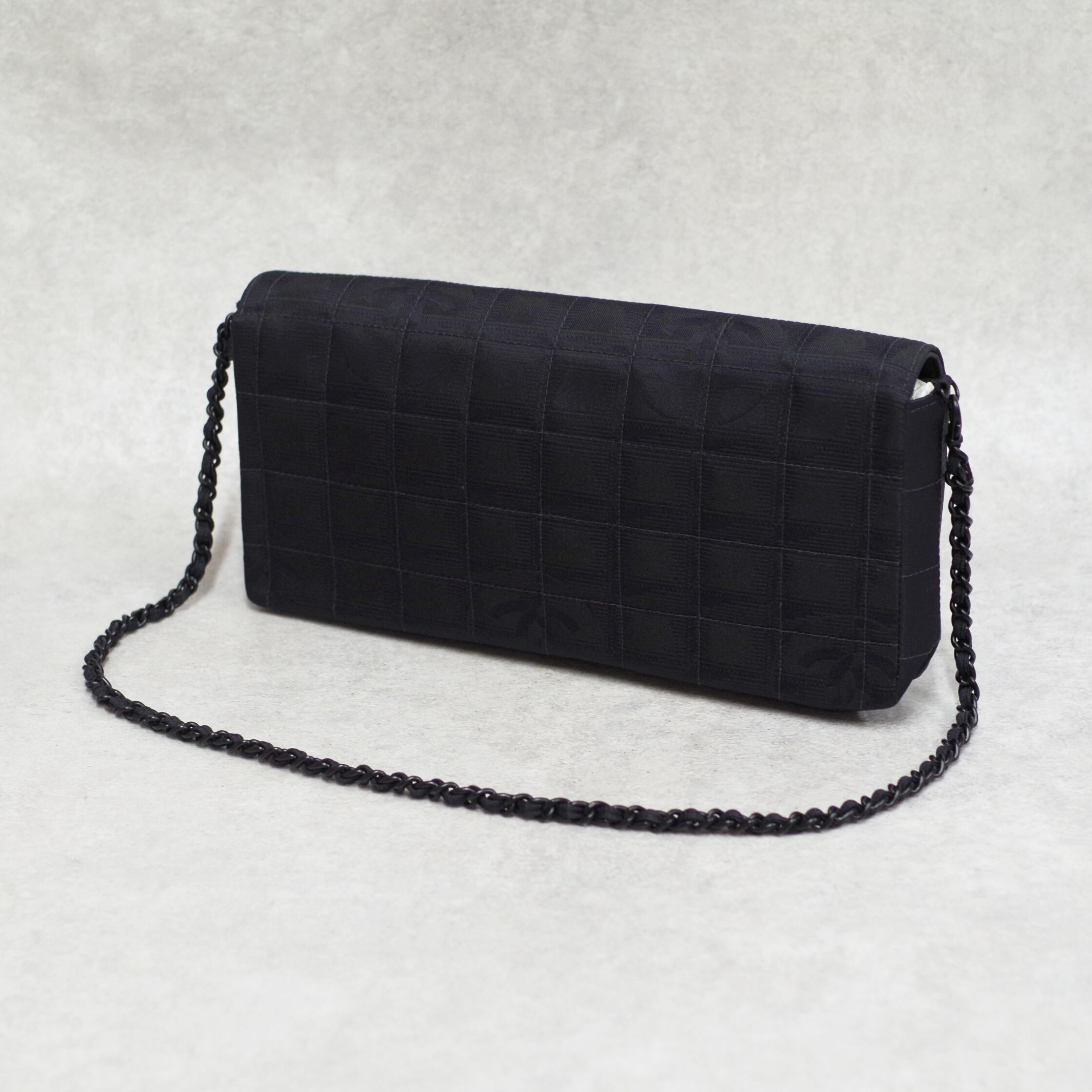 極美品 CHANEL ニュートラベルライン チョコバー チェーンショルダーバッグ