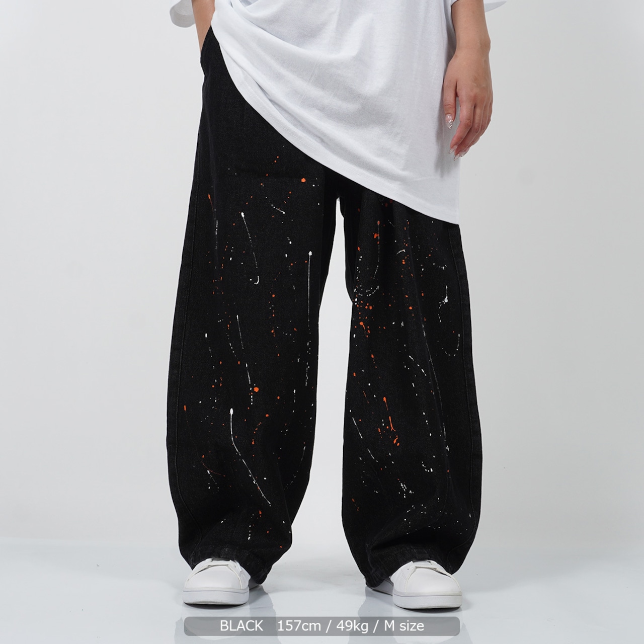 \SALE/◆ペイント ワイド バルーンパンツ◆ku-11222