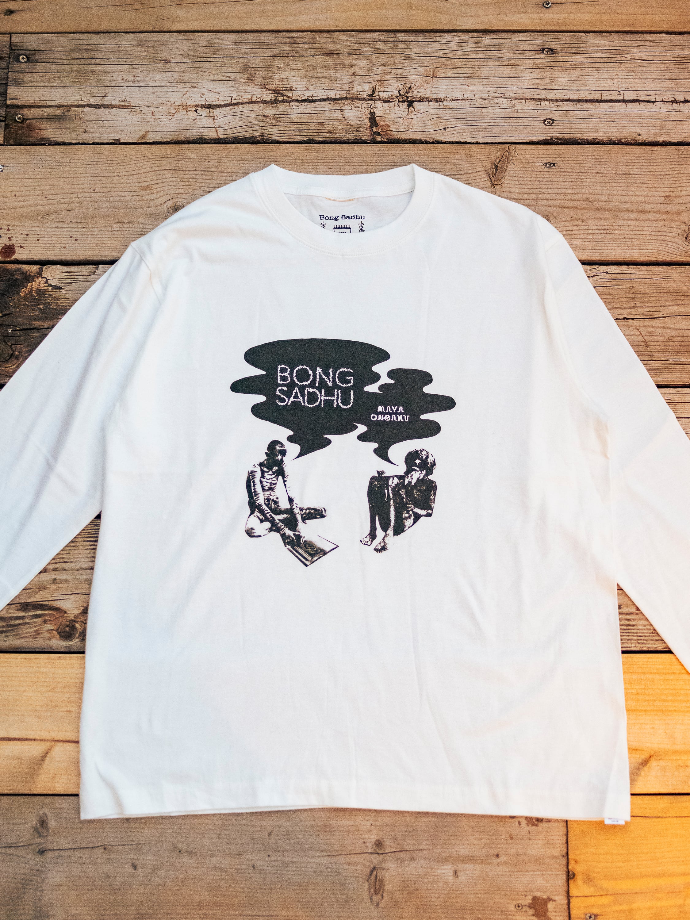 Bong Sadhu × maya ongaku LS Tee White | Bong Sadhu