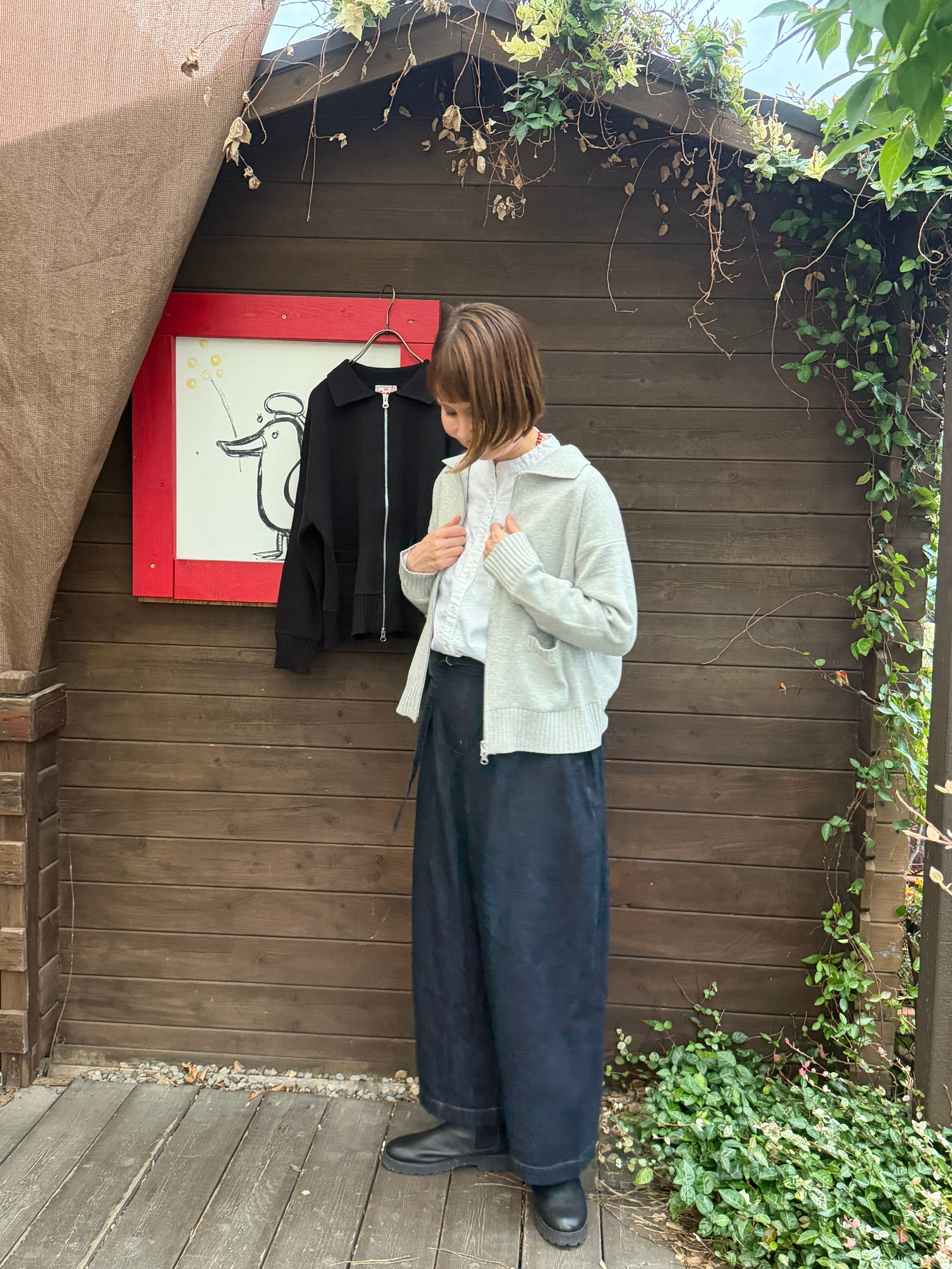 異ゲージリブZIP UPジャケット/Mao made'26AW/641114 | WACKY