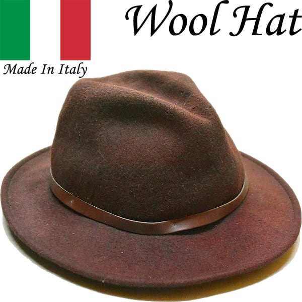 1点物◇イタリア製ウール100%中折れハット帽子US古着メンズ