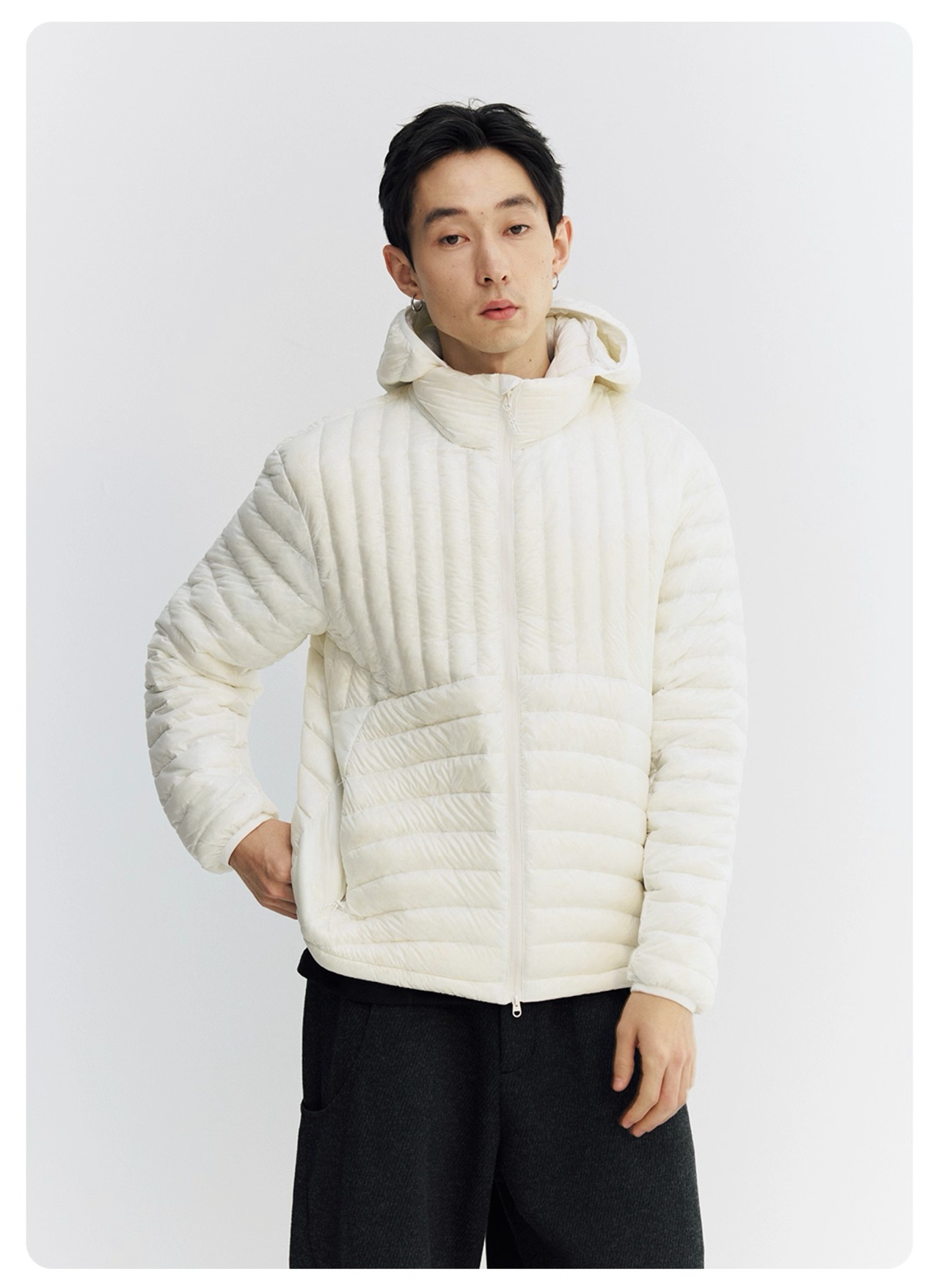 NORYBRAND Detachable Rib Down Jacket