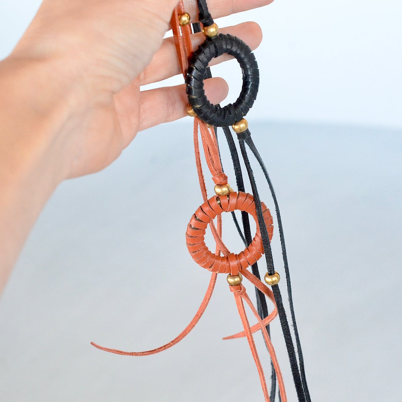 leather choker/bracelet 《Sun road~choker~》2colors | TO DAY'S