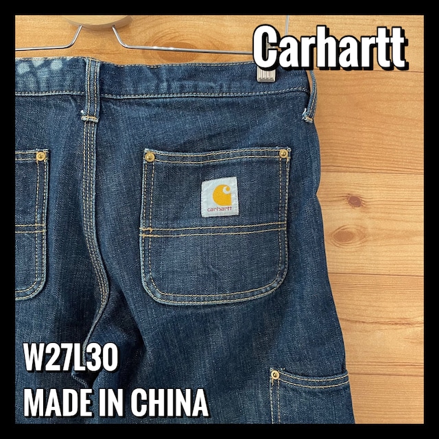 【Carhartt】ダブルニー デニム ペインターパンツ ジーンズ W27L30 カーハート US古着 アメリカ古着