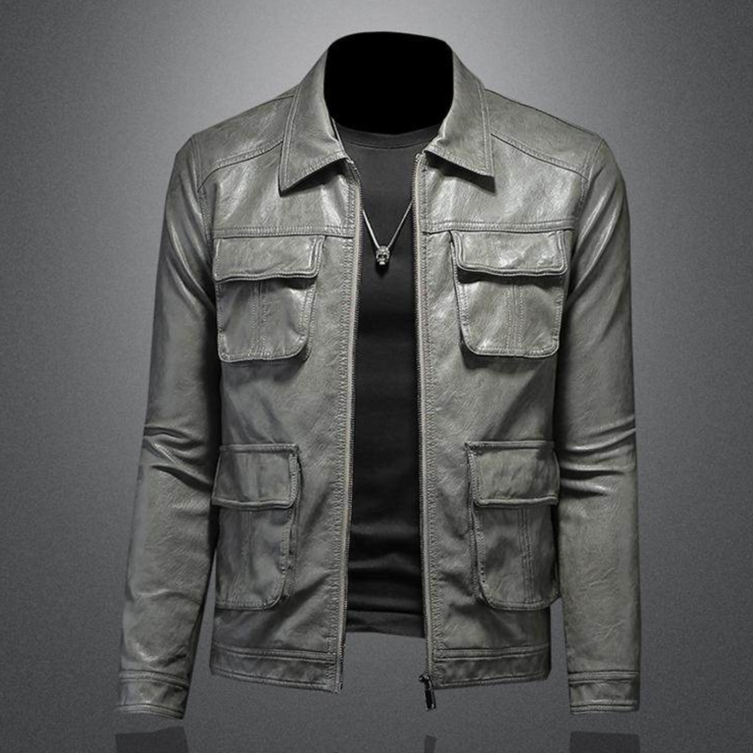 マットフェイクレザーブルゾン(3color) M0920