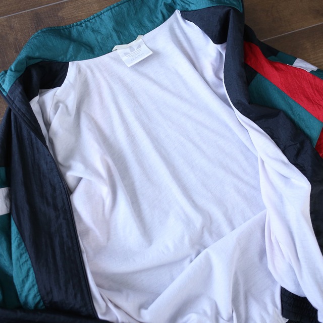"adidas" good coloring switching design over silhouette nylon blouson