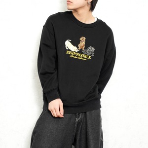 USA VINTAGE Rob Brand DOGS EMBROIDERY DESIGN SWEAT SHIRT/アメリカ古着わんこ刺繍デザインスウェット