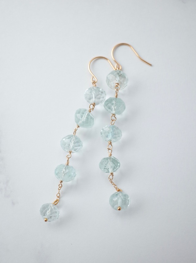 Aquamarine Hook Earrings