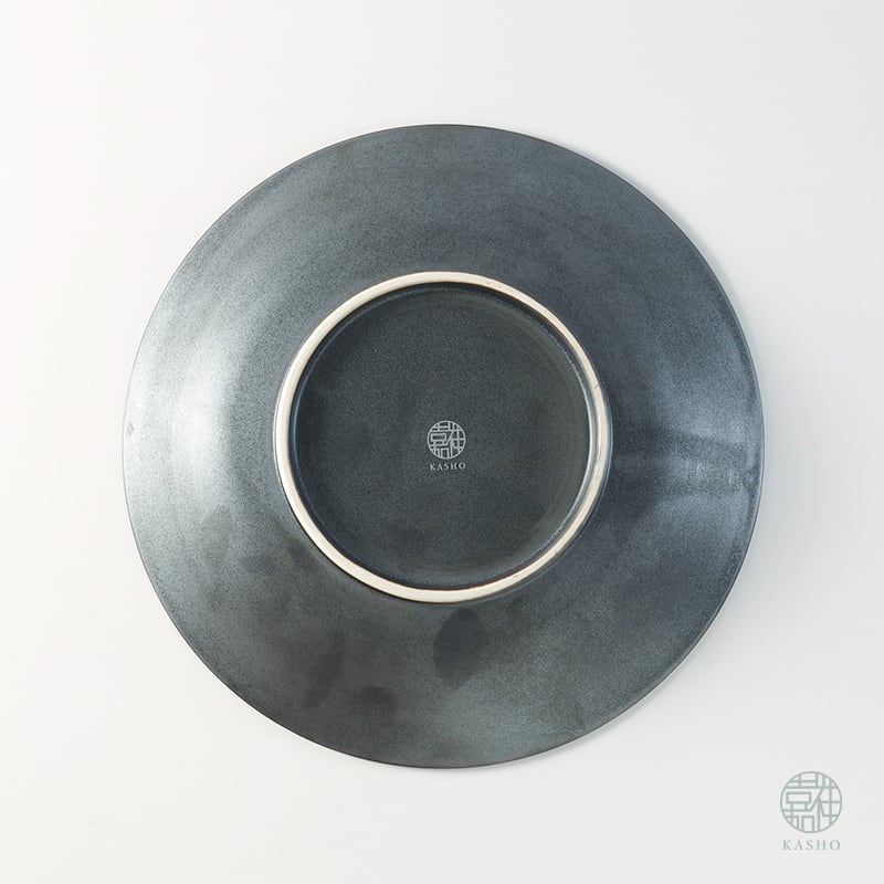 銀錆銀河-プラチナ-｜唐草リム皿｜φ約19cm | 三川内焼｜平戸嘉祥｜直販