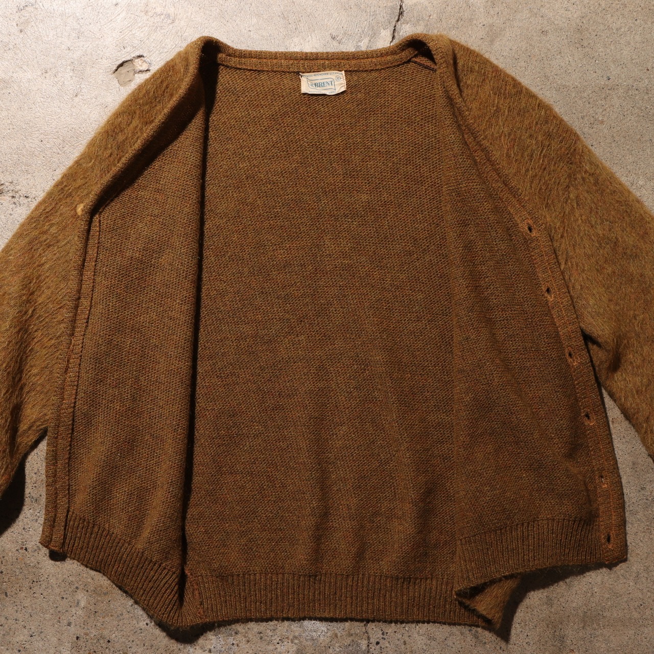 極美品 XL 60s BRENT ヴィンテージ モヘアカーディガン mohair vintage ビンテージ ブレント