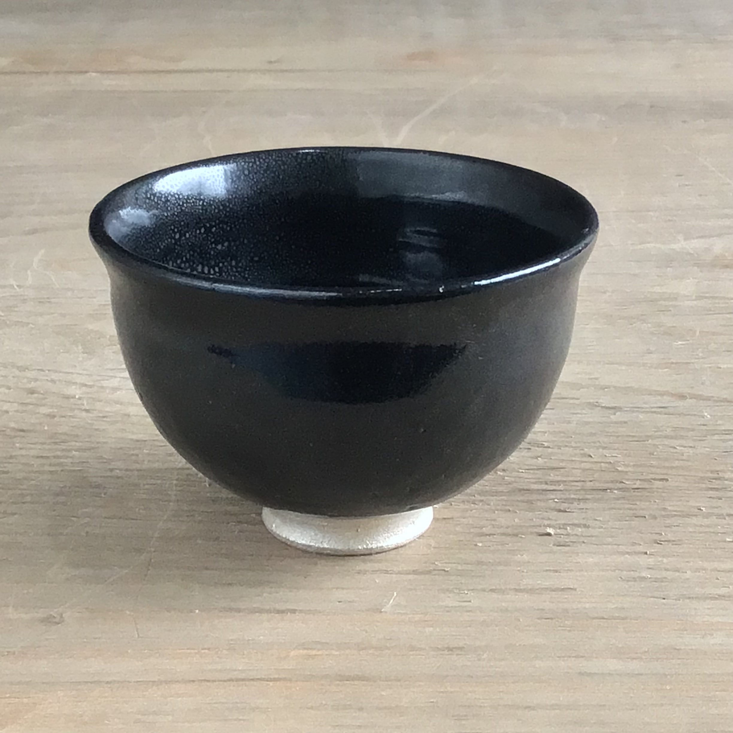 銀彩天目 盃 TENMOKU Glaze SAKE Cup with Silver Glaze | 陶芸家 田中