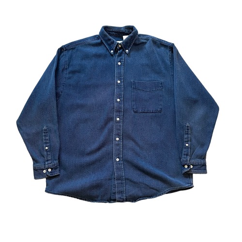 〜00s Eddie Bauer "Indigo Dye" cotton B/D shirt