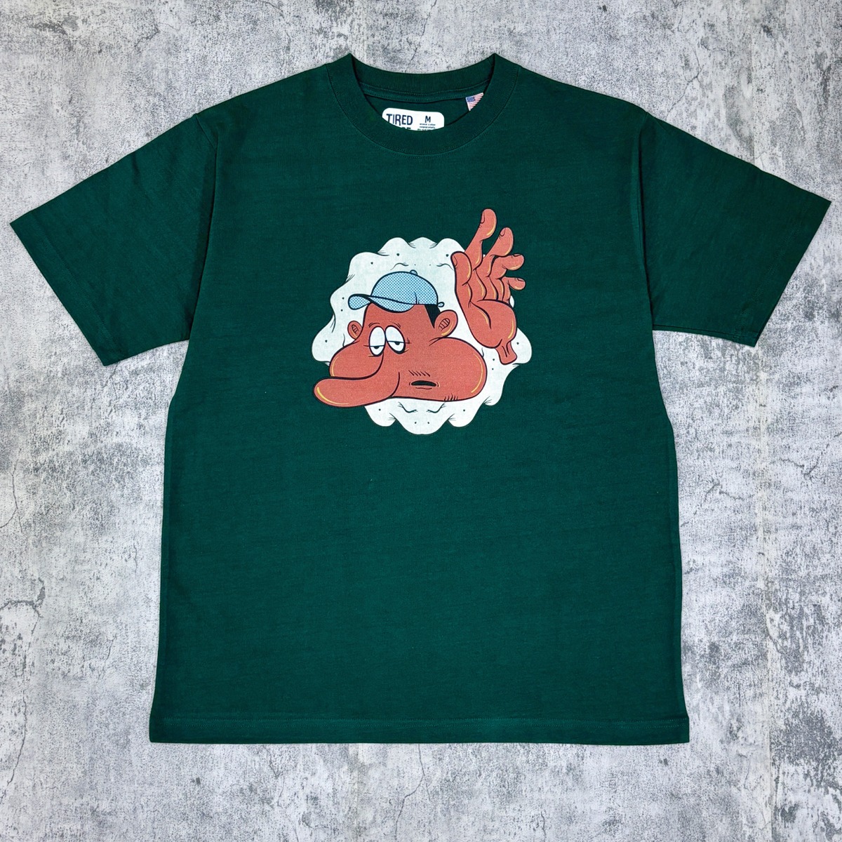 TIRED FACE】倦怠感 TIRED FACE Forest Green T-shirt【HOMEJOE