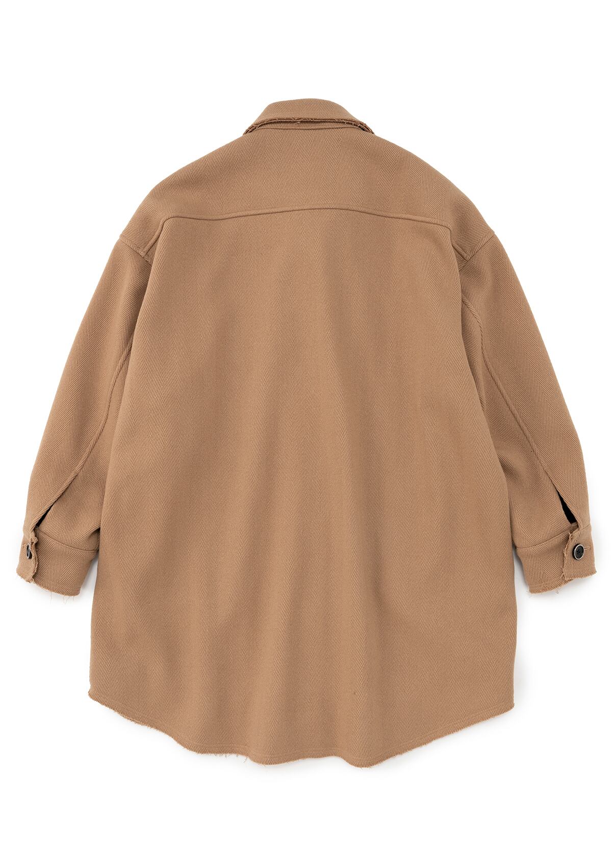 CONTROLLA+ herringbone oversized shirt coat
