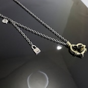 BRASS THORNY HEART #2 STAINLESS NECKLACE / ブラスソーニーハートステンレスチェーンネックレス