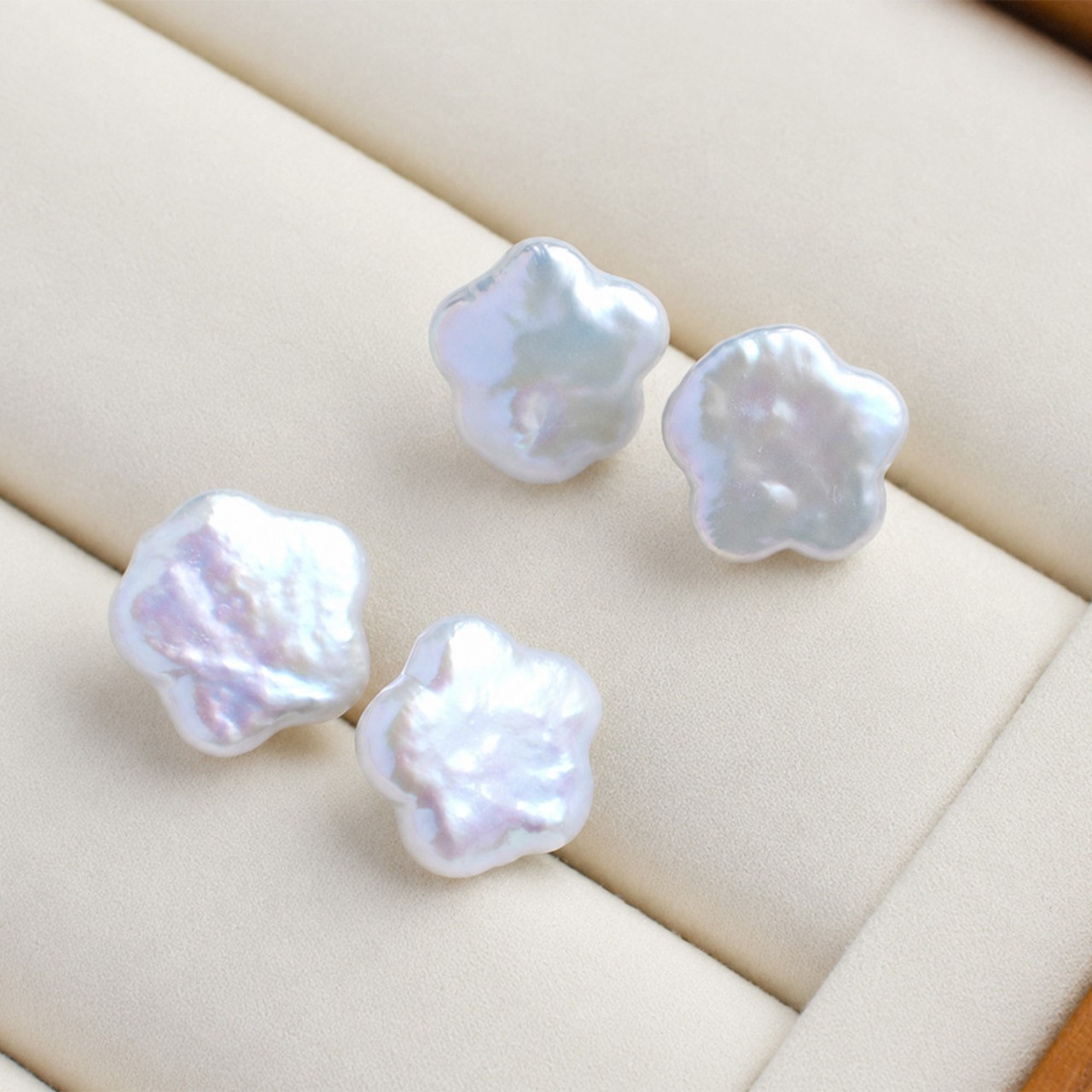 コロンとふぞろい 淡水バロックパール ピアス イヤリング / 約11.0-13.0mm ニュアンスフォルム / ps-117