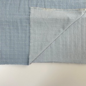 『デニムでチェック』｜布小物・洋服におすすめ｜爽やかな水色　コットン100%