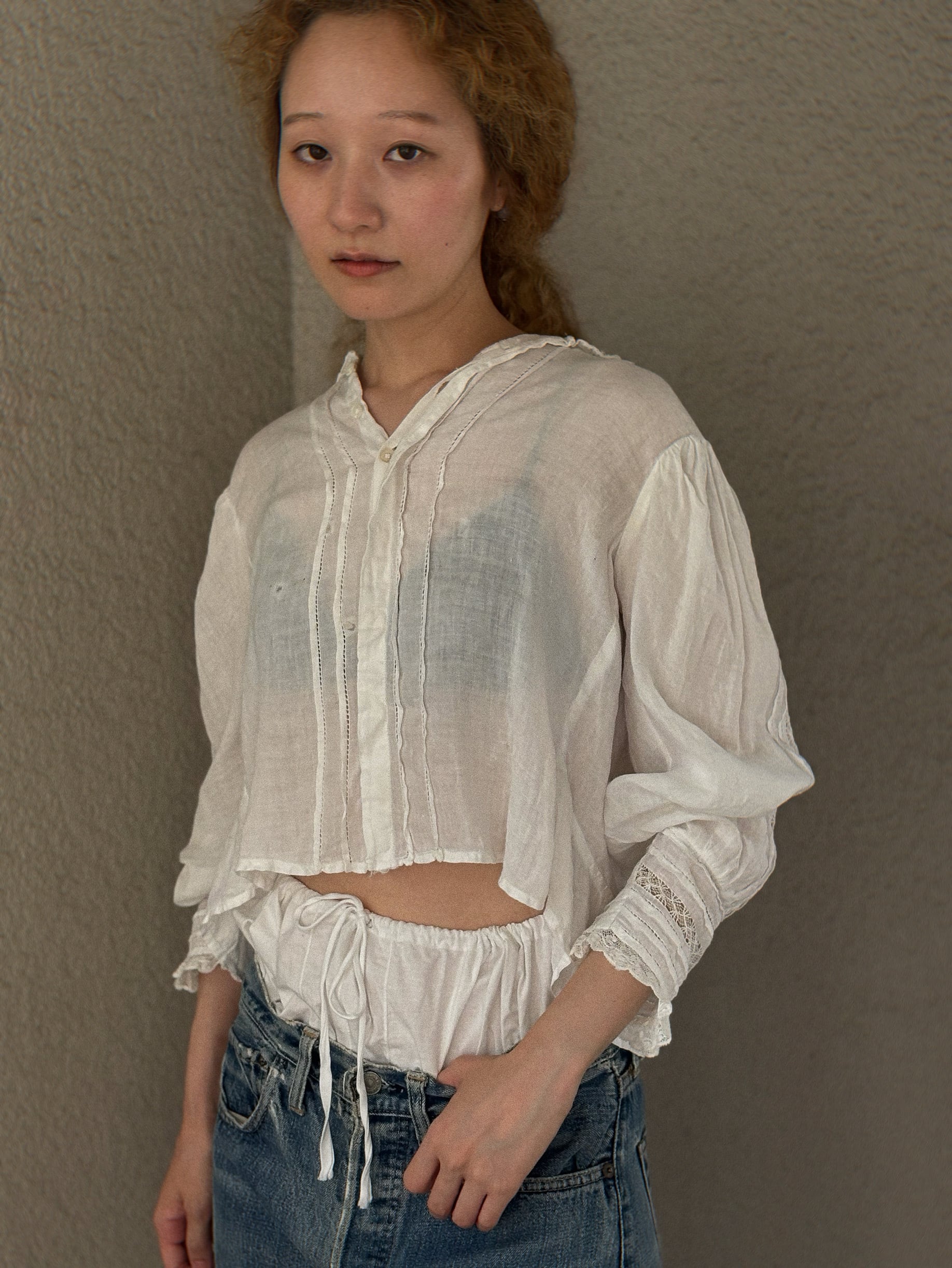 1900s antique cotton linen blouse | sunnyvintage