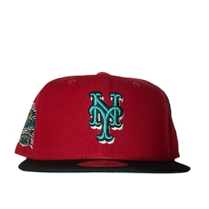 NEW ERA New York Mets 1962 40th Anniversary 59Fifty Fitted /Red×Black  (Teal Brim)