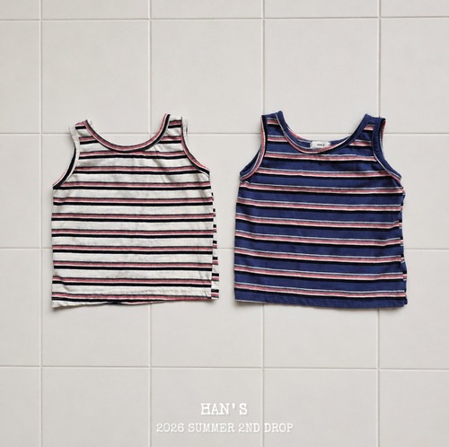 HANS 2nd［取寄］stripe tanktop 26summer