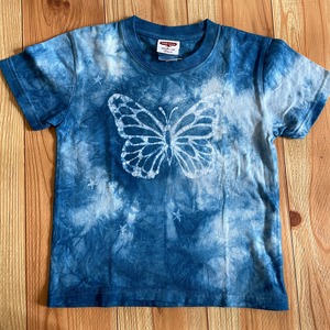 Butterfly 藍染 tie dye Batik Kids Tee