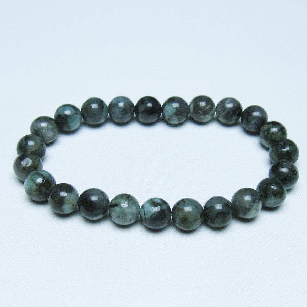 エメラルド ブレスレット 9mm 一点物 メール便可 [M便 1/10] 111-45946