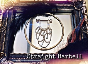 ストレートバーベル ニップルピアス ボディピアス
