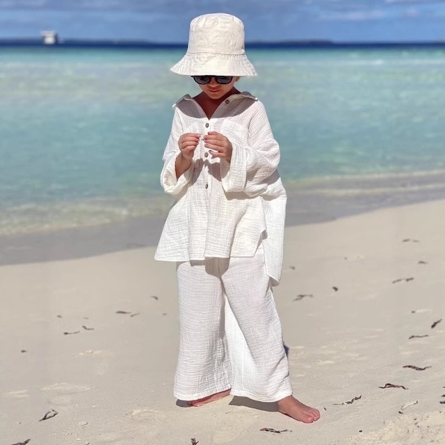 ふんわりガーゼ風 ナチュラルセットアップ