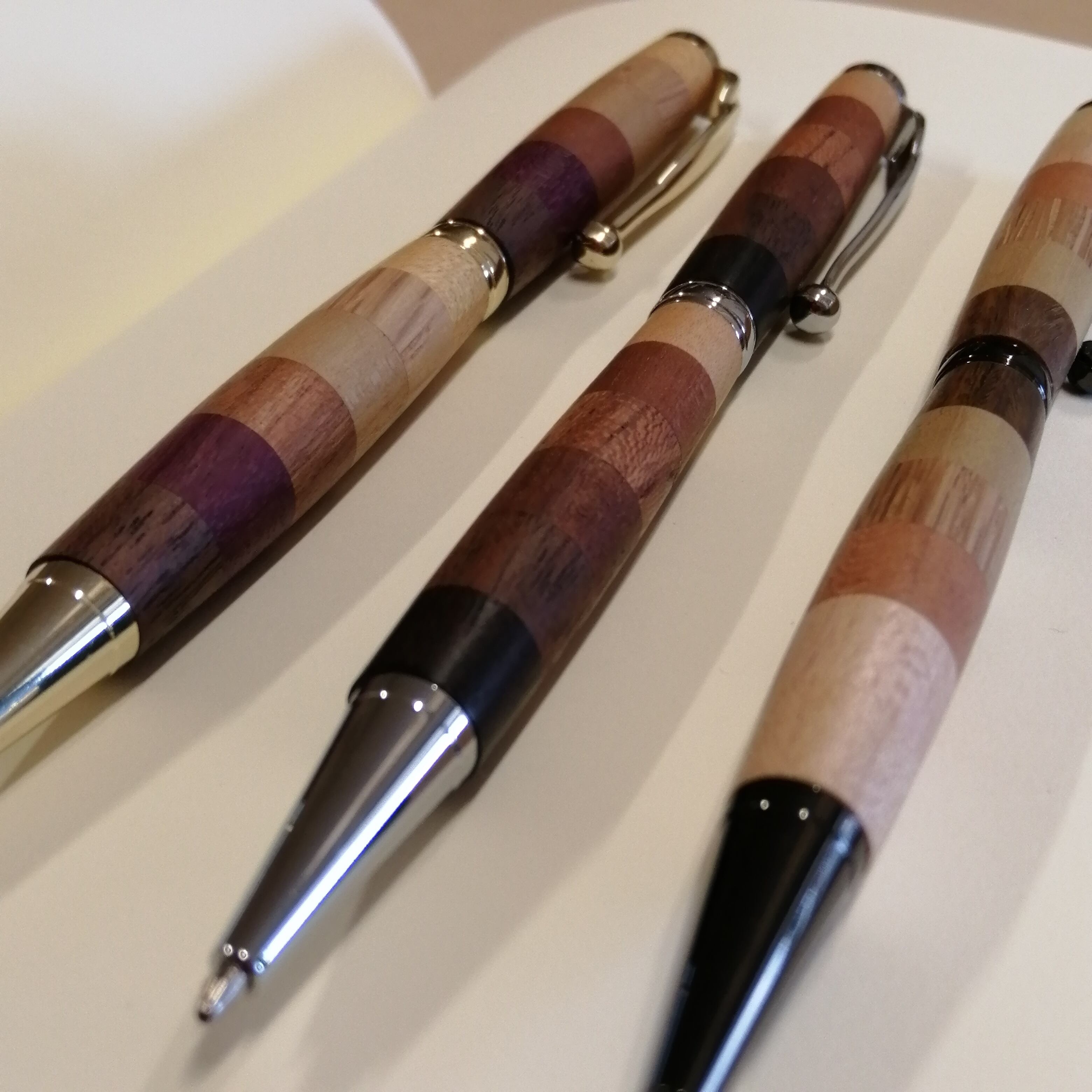 寄せ木ボールペン ６種木材 | buchimokkou