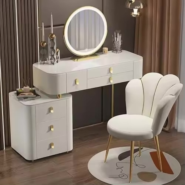 選べる2色 100cm｜大容量収納＆ミラー付き多機能ドレッサー