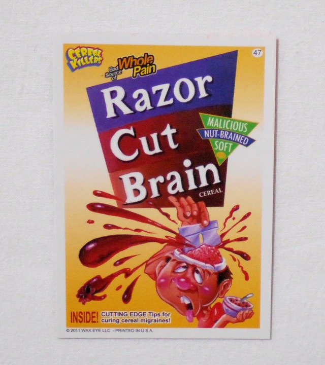 【NO.47 RAZOR CUT BRAIN [シリアルキラーズ CEREAL KILLERS TRADING CARDS 1st