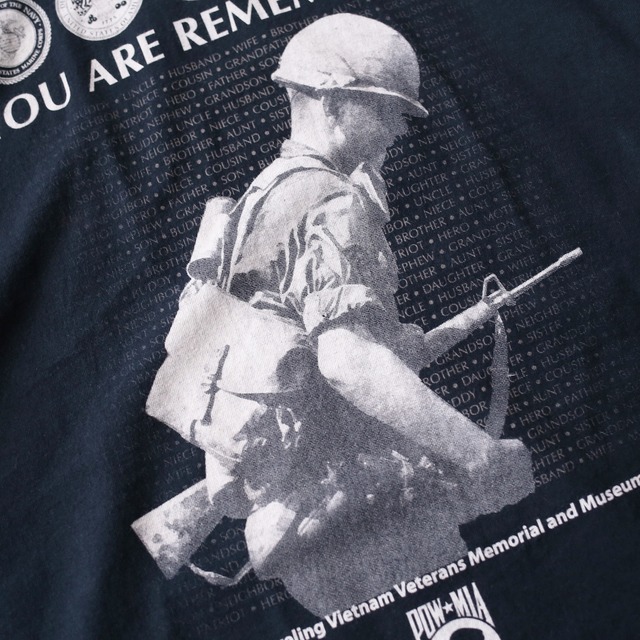 soldier back printed l/s tee