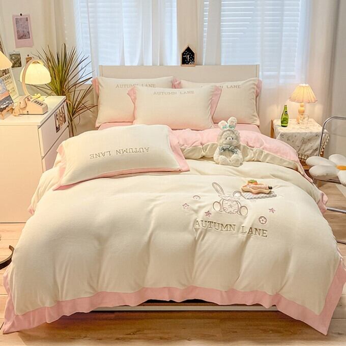 【SALE中】ラスト1セット キングサイズ　寝具4点セット ピンク