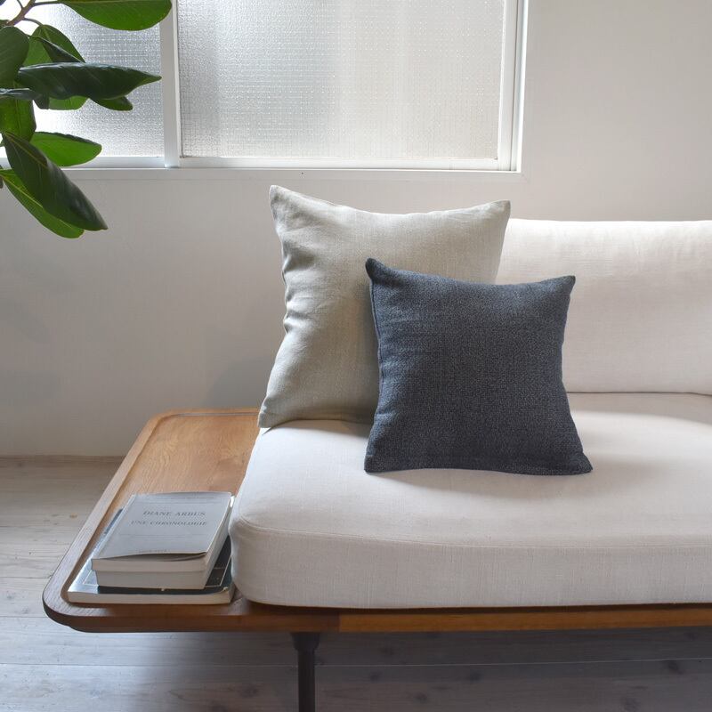 クッションカバー 45×45 麻 100% リネン ツイード | Kanehoshiya