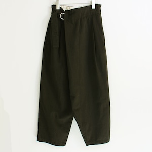 BROCANTE　ブロカント　　ルローパンツ　33-275T　綿ヘンプ　ラップパンツ　　BLACK