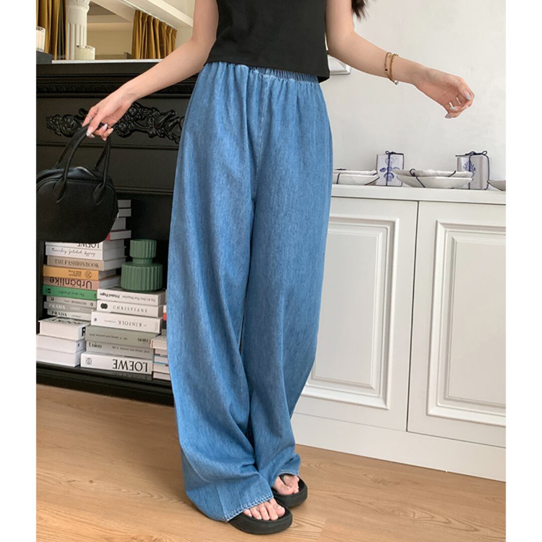 casual wide leg loose fitting jeans