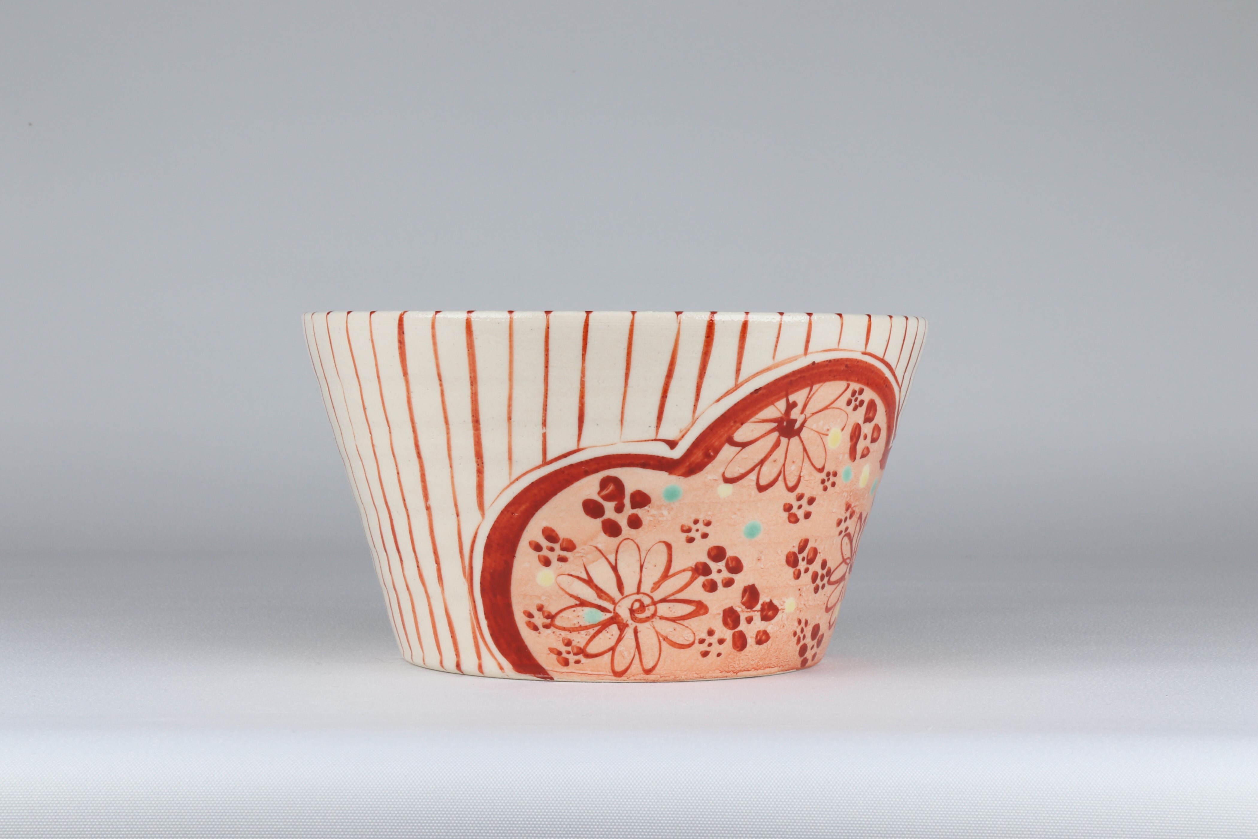 色絵 絆丼小 茜 | 宗山窯