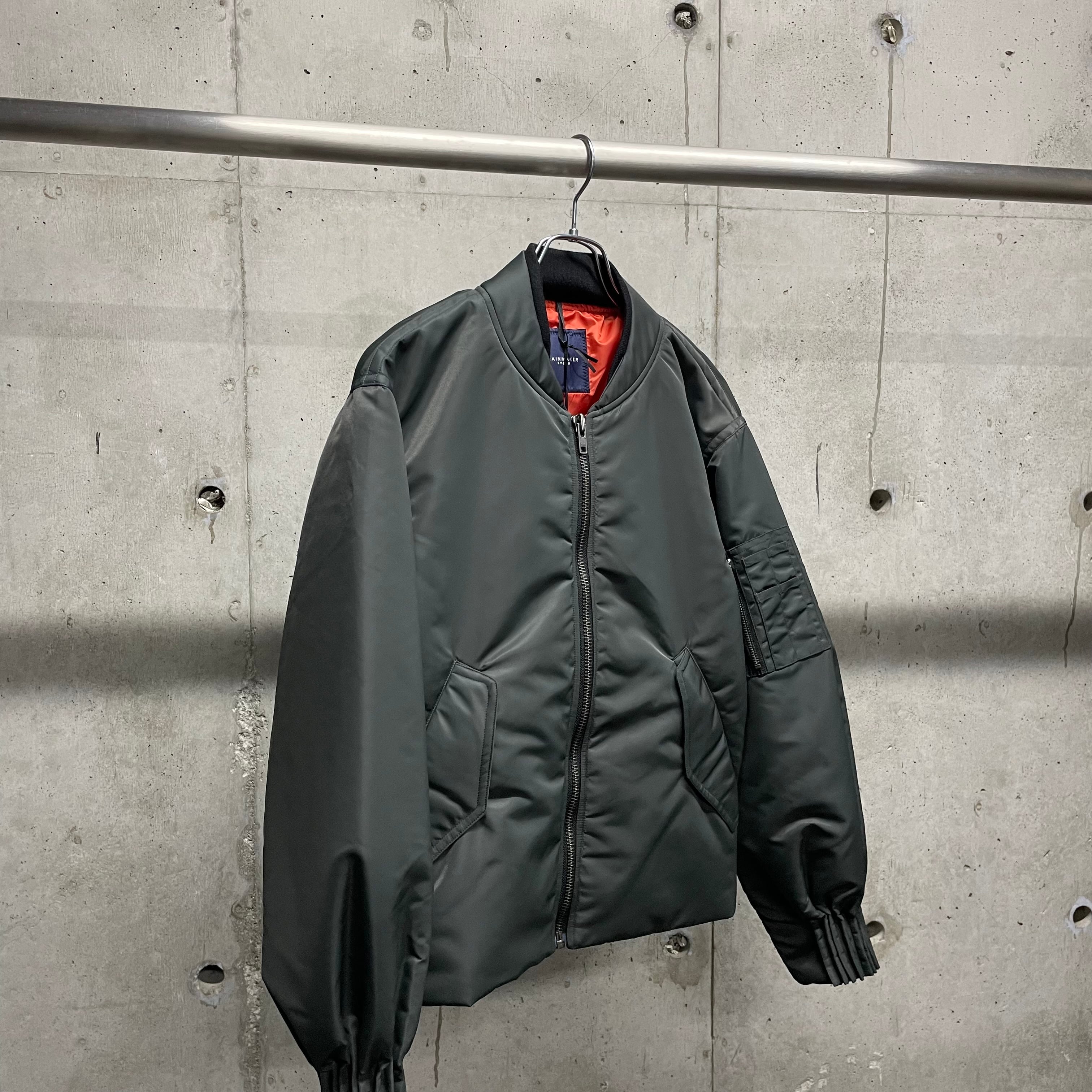 RAINMAKER】BUMPY GATHERED BOMBER JACKET_CHARCOAL | marfa store