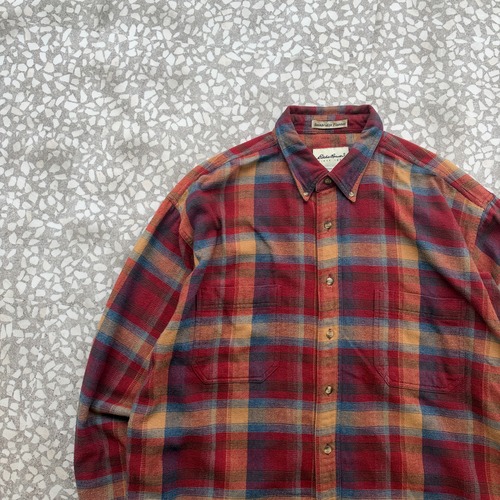 Eddie Bauer / 90′s shadow check shirt sizeXL