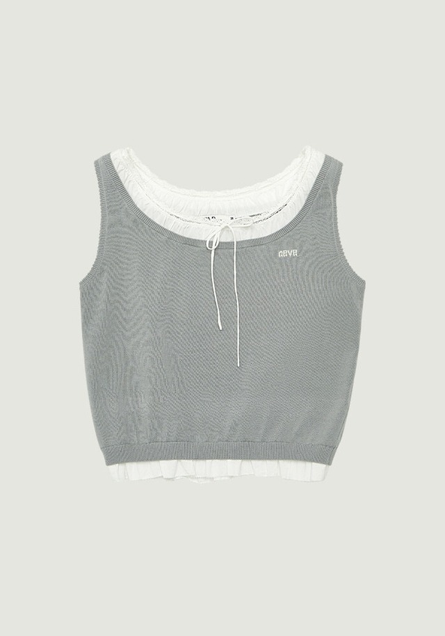 [GROVE] LEAF SLEEVELESS 正規品 韓国ブランド 韓国ファッション 韓国代行 日本 店舗  ブランド グローブ grvr 通販