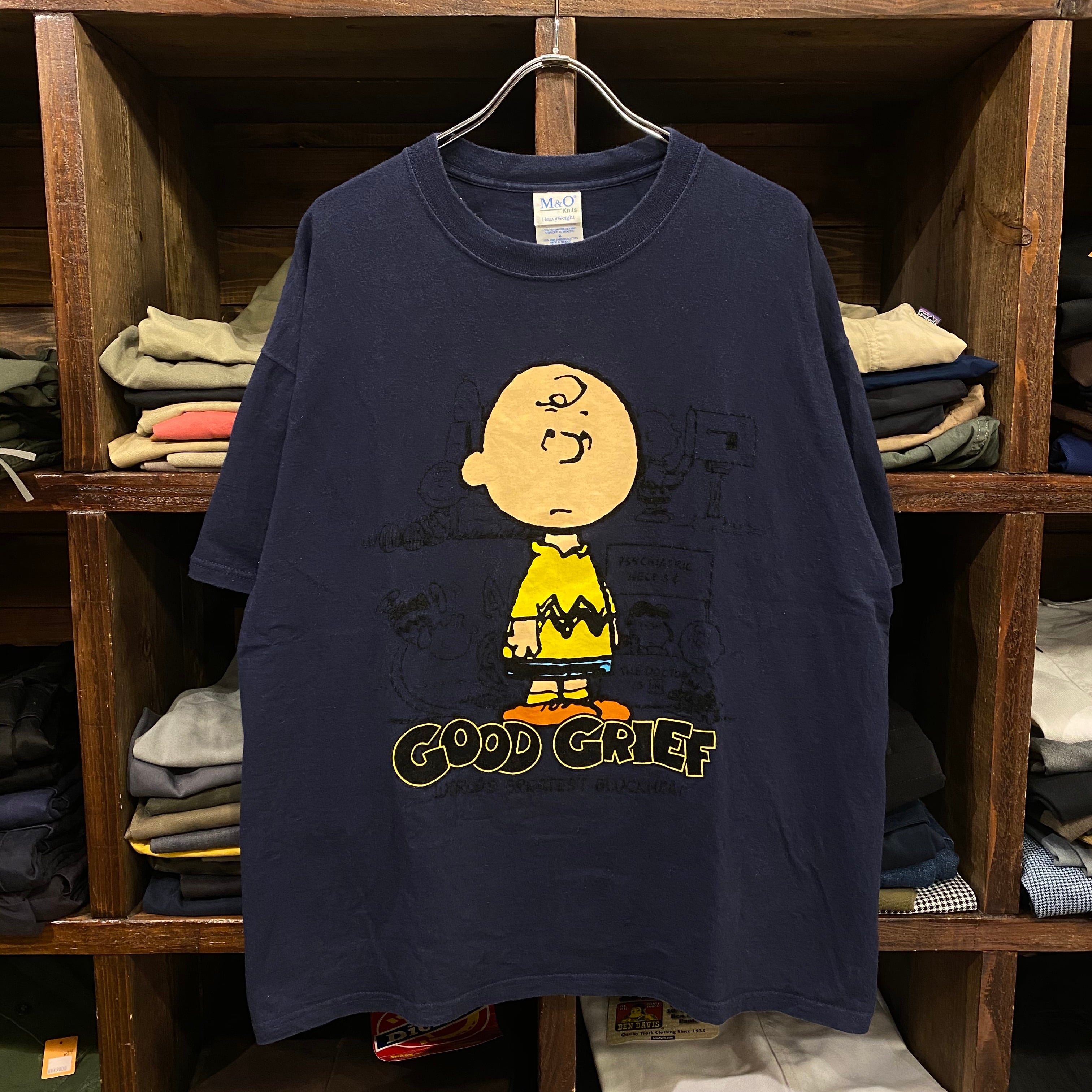 メルシーボークー  チャーリーブラウンTシャツ PEANUTS tシャツ ヘッドフォン スヌーピー/チャーリーブラウン/ウッド