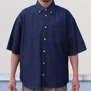 「備後」7oz Denim BD BOX-A Line Half Sleeve Shirts　Dark Indigo