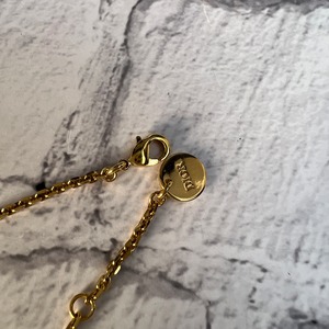 【最終処分SALE】Dior ロゴマーク スター&フェイクパール ネックレス ゴールド A-12155