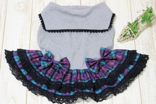 ＜ブルドッグの服＞激カワ♥セーラーワンピース（玉ブレード）